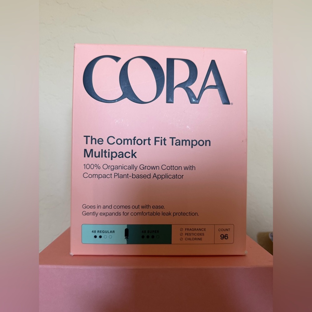 Cora Comfort Fit Organic Tampon Multipack 96 Count